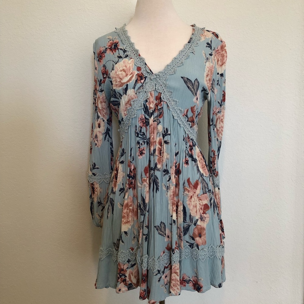 American Rag floral mini flare dress.
